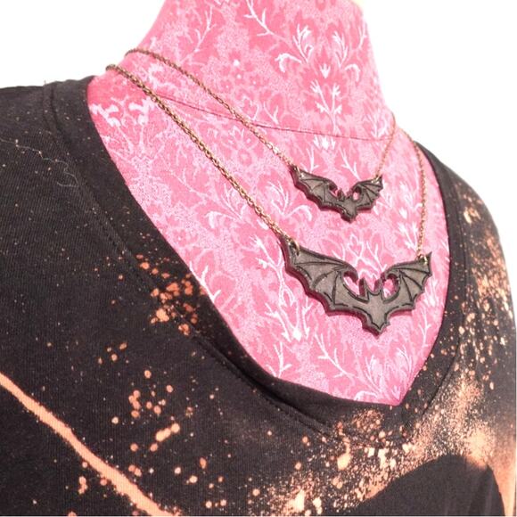 NEW Custom-Made Acid Ghost on Black V neck T shirt SZ XXL (V2) - Picture 9 of 9